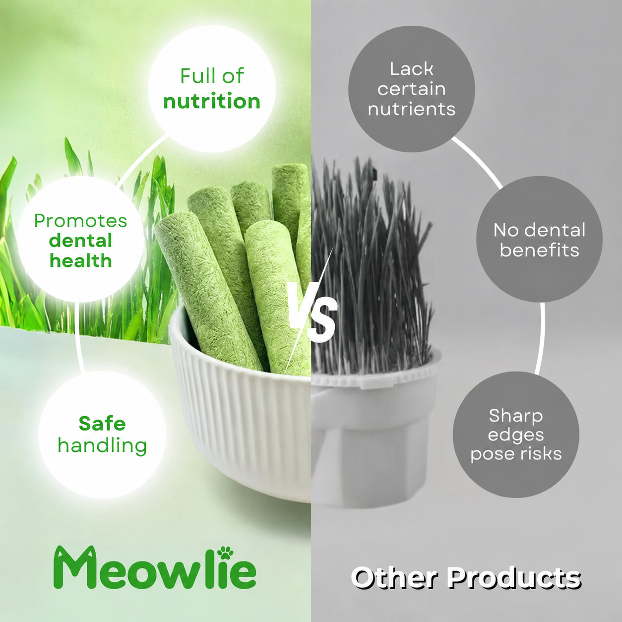 Cat Grass Teething Sticks